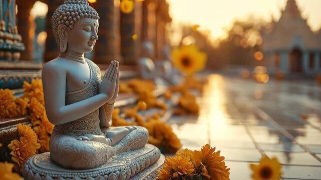 Buddhism is represented by the picture of the Buddha, who is said to be in a supine position to soothe the mind.