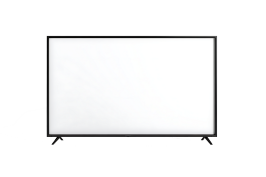 blank tv screen isolated on white background.PNG.AI GENERATED
