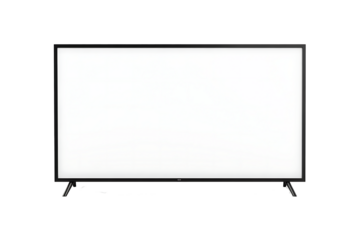 blank tv screen isolated on white background.PNG.AI GENERATED