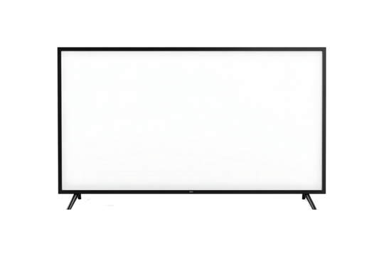 blank tv screen isolated on white background.PNG.AI GENERATED