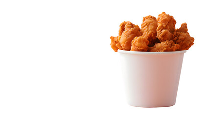 Bucket of Crispy Golden Fried Chicken – Cutout Image for Product Mockups & Branding
