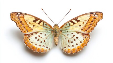 Obraz premium Detailed Butterfly on White Background