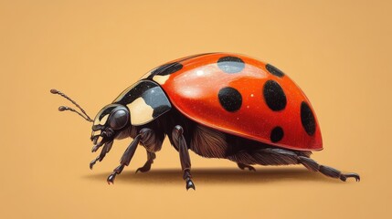 ladybug isolated,cartoon illustration