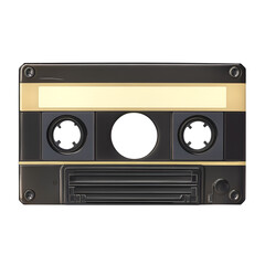 Naklejka premium Vintage Audio Cassette Tape Retro Music Technology Blank Label,