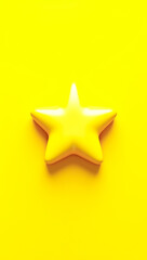 vibrant yellow star on yellow background