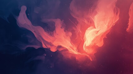 Obraz premium Abstract Crimson Nebula: A Symphony of Color and Light