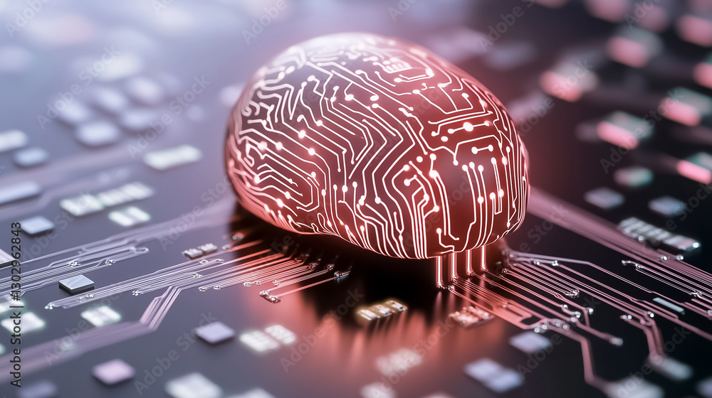 Poster Fluid data streams weave through an abstract neural network, creating a vibrant representation of AI's conceptual brain, where innovation and technology converge in harmony