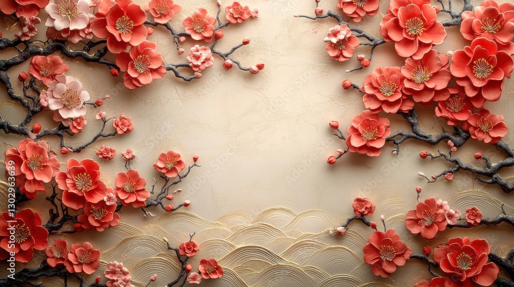 Poster luxury red and gold chinese snake new year background with copy space for text snake year