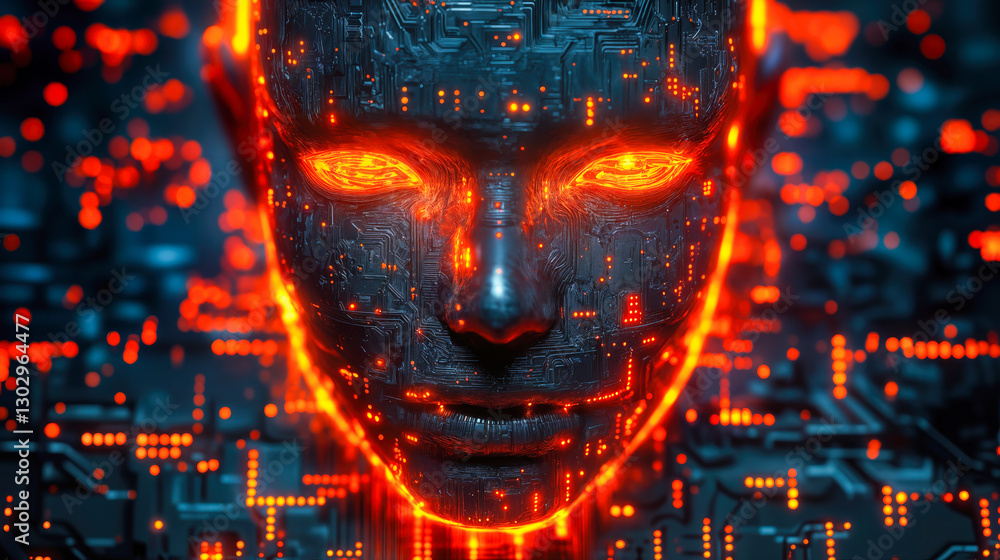 Poster ai innovation and transformation across global industries with advanced technology focused on artifi