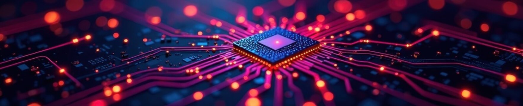 Abstract circuit board glow, binary code streams, vector, abstract, code