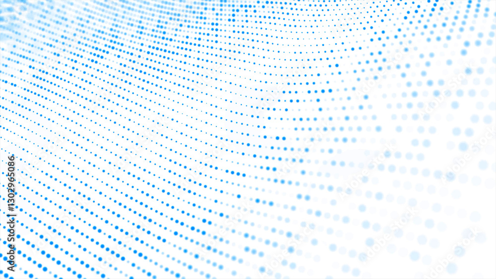 Poster blue abstract background. random particle texture. wave. its chaotic, mosaic-like ornament with a li