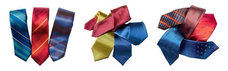 A collection of vibrant neckties showcasing various colors and patterns.