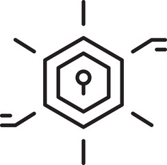 Abstract key symbol design line icon