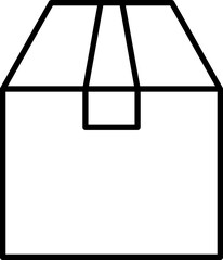 Simple geometric box illustration line icon