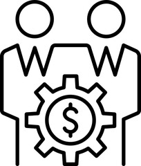 Business partnership agreement concept line icon