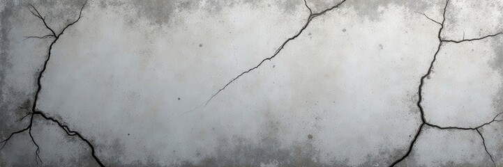 Obraz premium Gray cracked paint, peeling layers, grunge texture, aged wall , wall, close-up