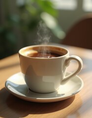 Fototapeta premium Coffee Mug Featuring Minimalist Art
