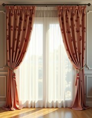 Curtains Featuring Floral Print
