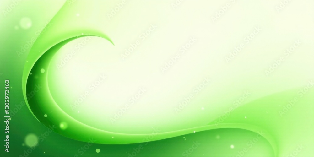 Aufkleber Abstract Green Wave Background Design with Subtle Light Effects and Smooth Curves for Presentations and Web Design