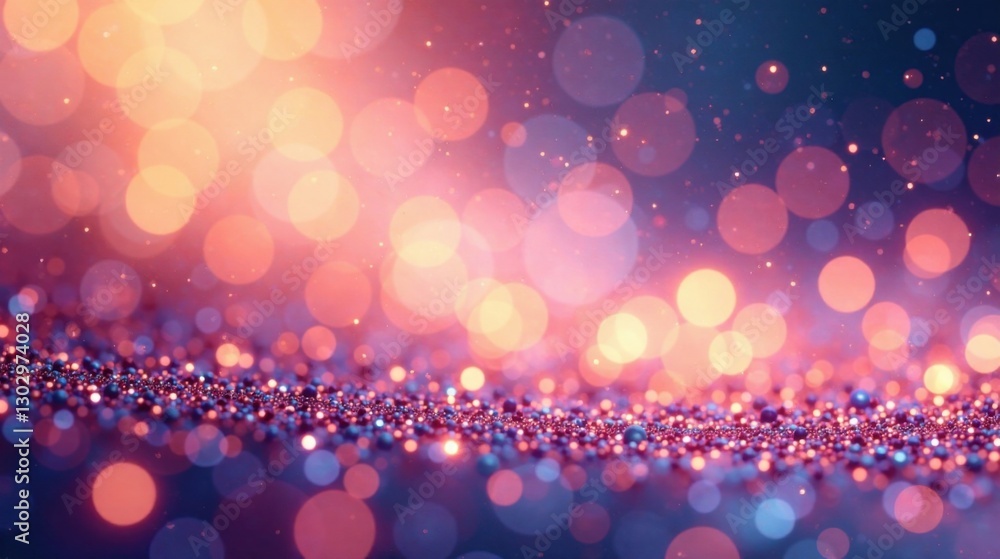 Poster a festive background of shimmering particles and sparkling lights, perfect for holiday designs and c