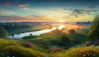 sunset in the mountains