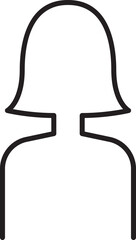 Silhouette of a woman figure line icon