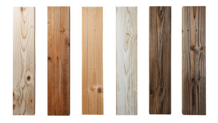 Contrasting wooden boards in vertical arrangement, highlighting natural wood tones and textures for home renovation and carpentry inspiration