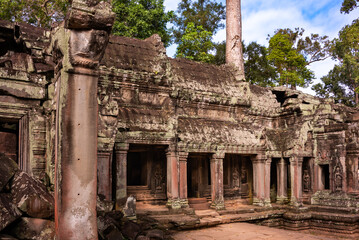 Angkor ancient temple ruins in Cambodia