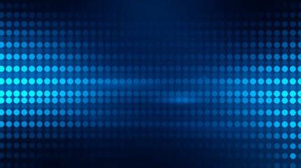 Naklejka premium Abstract background with glowing blue dots in a linear pattern, perfect for technology, innovation, and digital media design concepts.