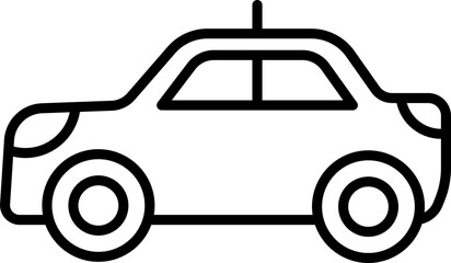 Outline of a simple car illustration line icon