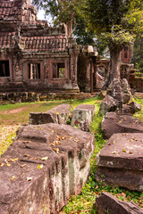 Angkor ancient temple ruins in Cambodia