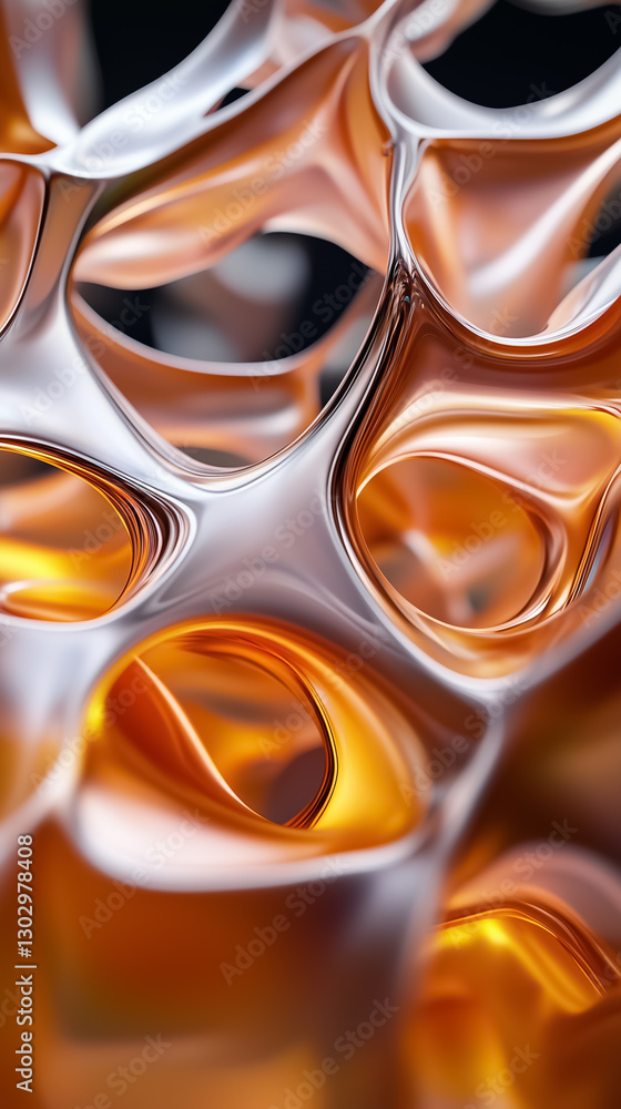 Poster a mesmerizing display of an intricate 3d fractal structure features iridescent and translucent eleme
