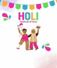 Obraz premium Holi Celebration , happy holi
