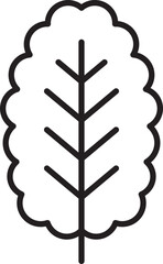 Leaf silhouette design element line icon