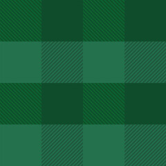 Vector classic seamless green plaid pattern for st. Patrick's day. Green gingham pattern for st. Paddy's day.