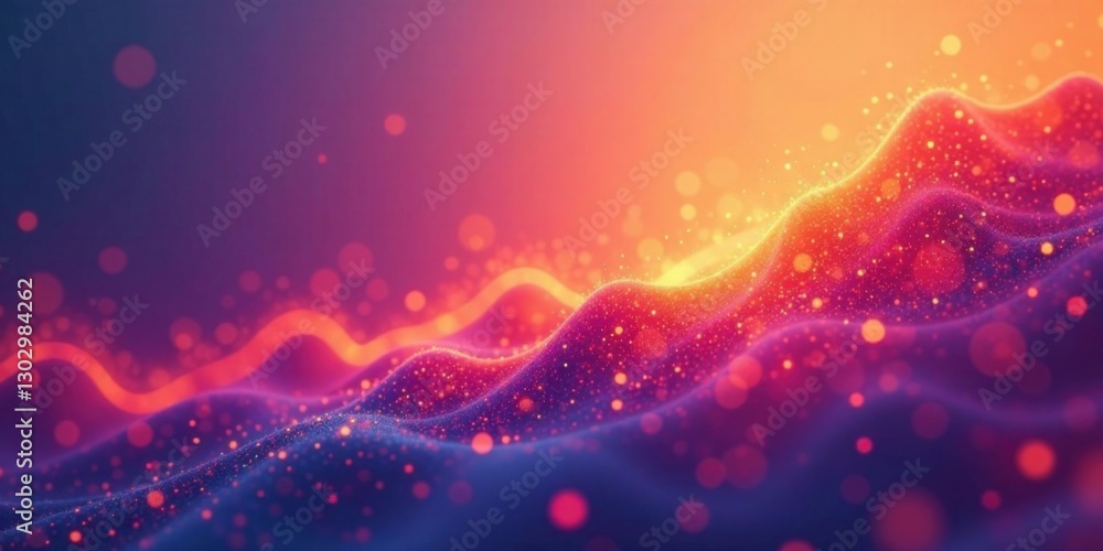 Aufkleber Abstract Vibrant Particle Waveform A Captivating Display of Dynamic Energy and Shimmering Hues