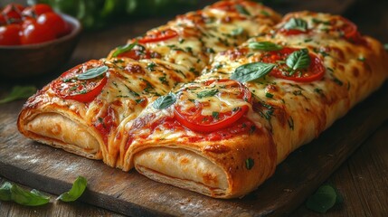 pizza roll isolated,cartoon illustration