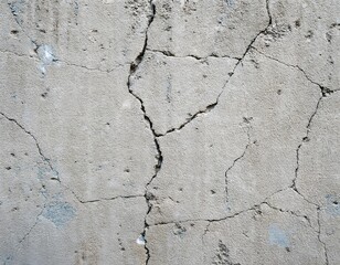 Aged Concrete Wall with Deep Cracks and Rough Surface Details