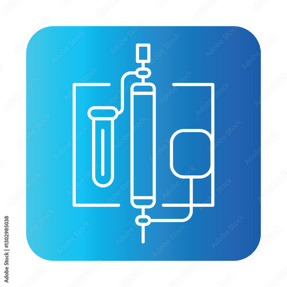 Poster water technologies color line icon for digital and print projects. minimal clean icons for apps and 