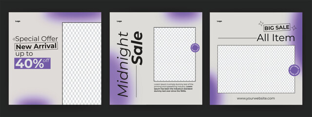 Unique Editable Social Media banner template. Anyone can use this easy design promotion for social media. Modern elegant sales, discount promotions, Introducing new products, New Look - Vector