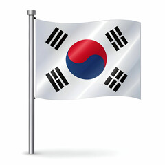 illustration of south korea flag template