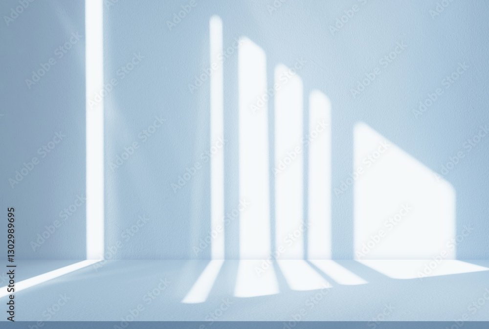 Poster blue background for summer design,studio room with light on podium for product display,empty abstrac