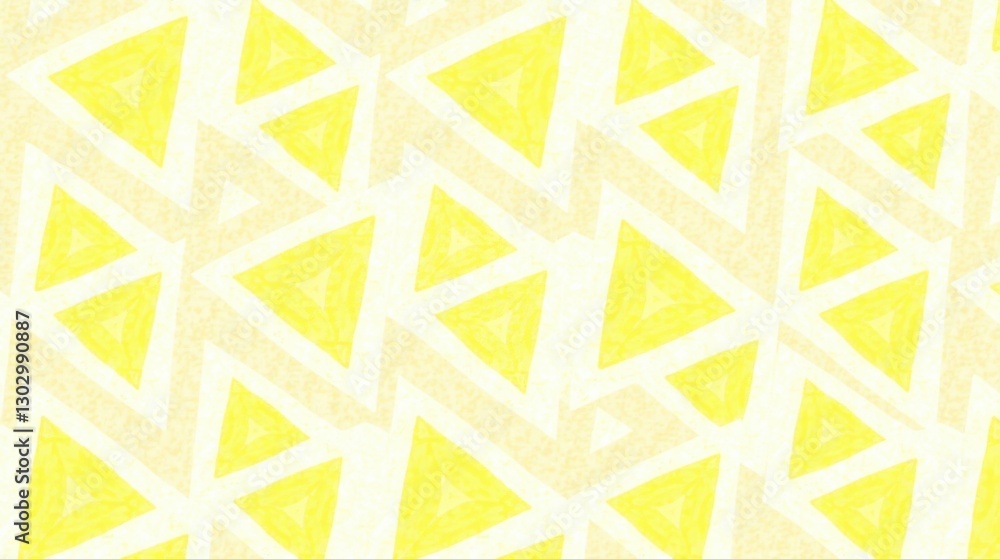 Aufkleber abstract lemon yellow and pale yellow triangle pattern design, geometric repeating background textur