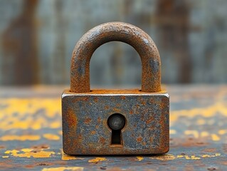 Padlock symbolizing laptop data security