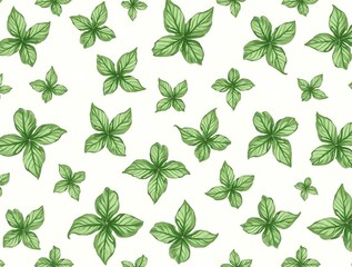 repeating_pattern_of_hand-drawn_mint_leaves_with_realistic_shading