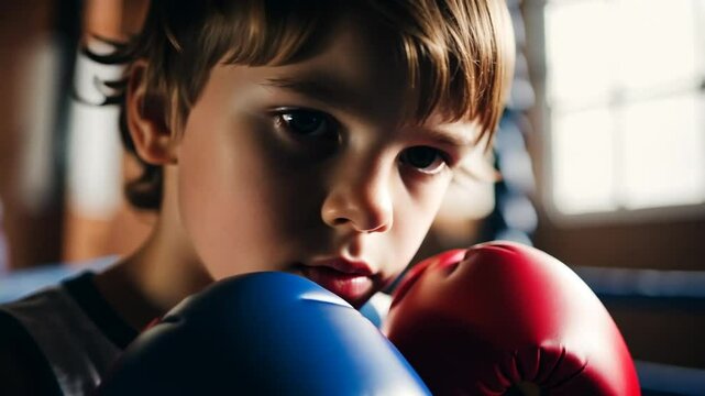 Children doing boxing.