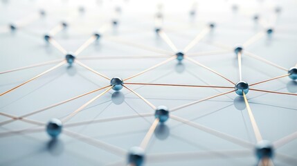 Abstract Network Connections with Nodes and Lines Representing Data Flow