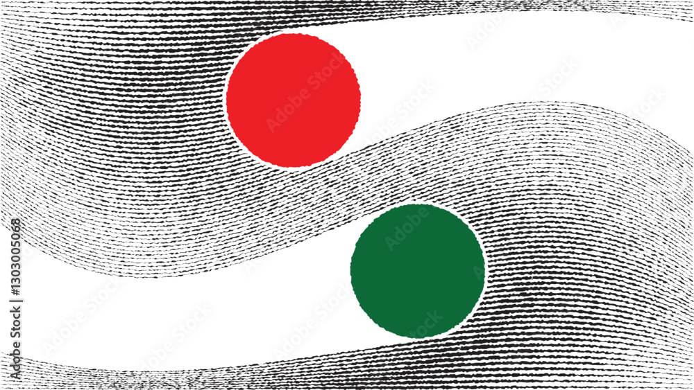 Poster decorative swirl of line. roughen curved lines .abstract flow linear fluid shapes .curly design elem