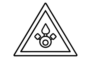 Industrial Hazard Symbol Outline Icon Vector

