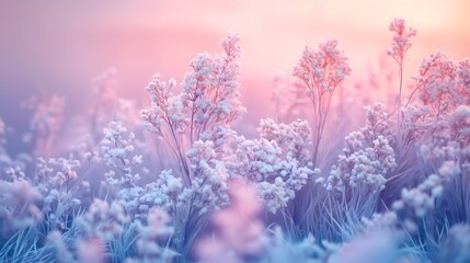 Obraz premium Pastel Dreams cape A Field of Ethereal Blossoms